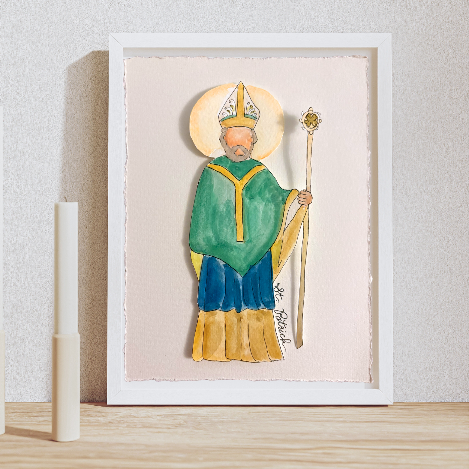 Saint Patrick Handmade Print