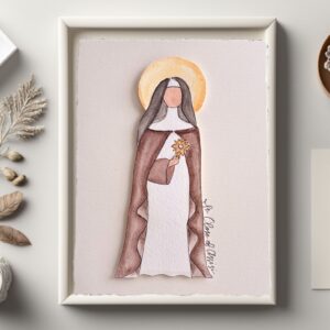 Saint Clare of Assisi Handmade Print