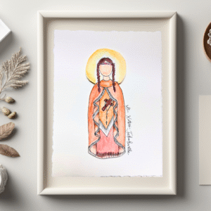 saint kateri watercolor handmade print
