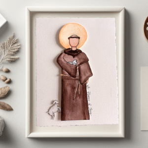 saint francis of assisi watercolor original