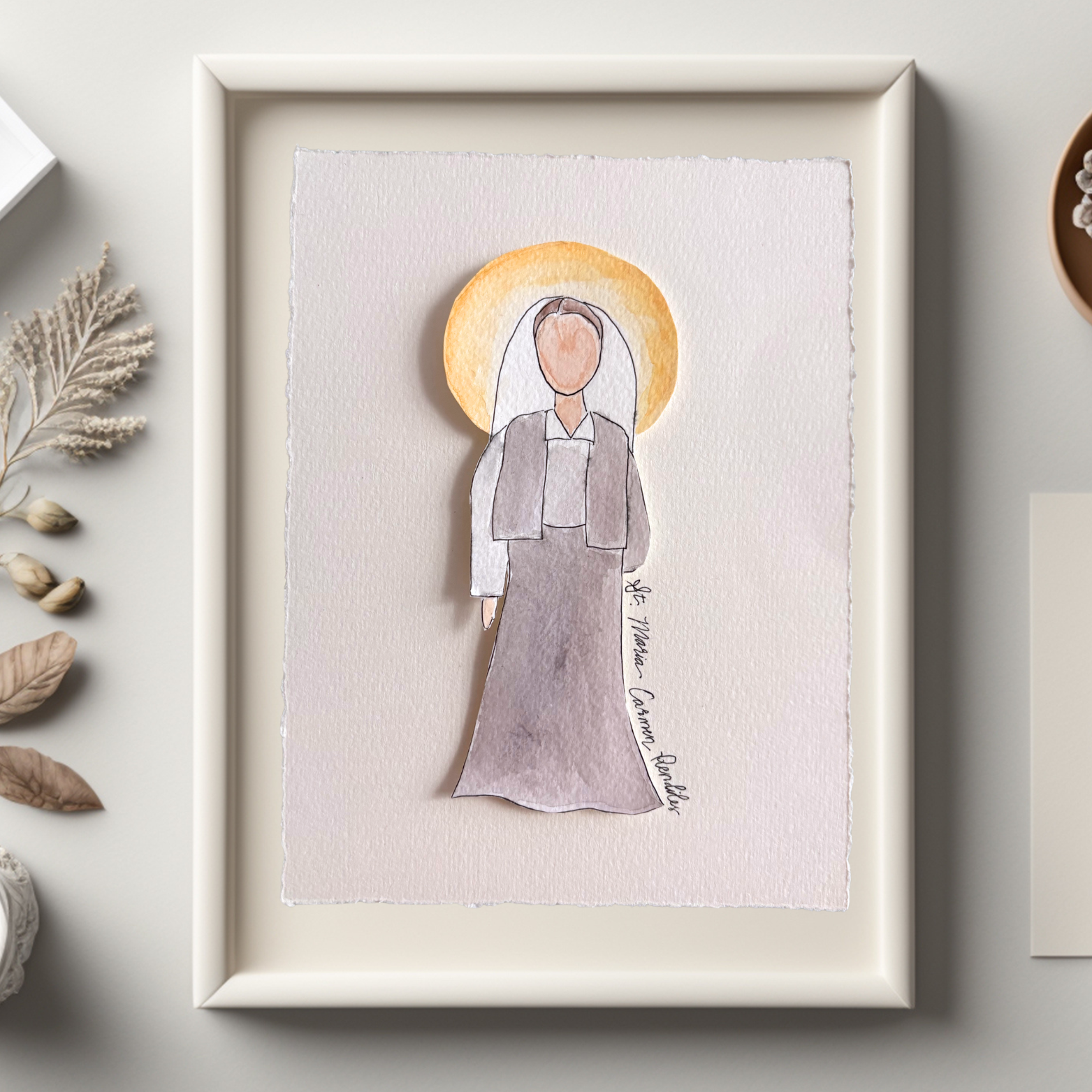 Saint Maria Carmen Rendiles Martínez Handmade Print
